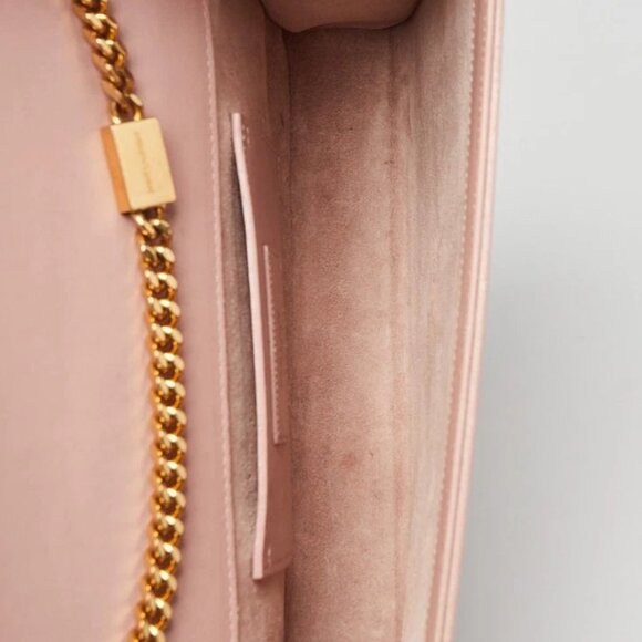 Yves Saint Laurent Pink Leather Monogram Medium Kate Tassel Bag 795-042925 - Picture 10 of 12